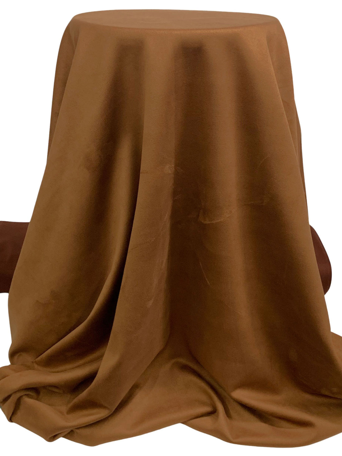 Saddle Brown/Chestnut Brown Polyester/Lycra Suede Double Knit - NY Designer - 58W