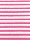 Raspberry Pink/White Cotton/Polyester Horizontal Stripe Interlock Knit 62W