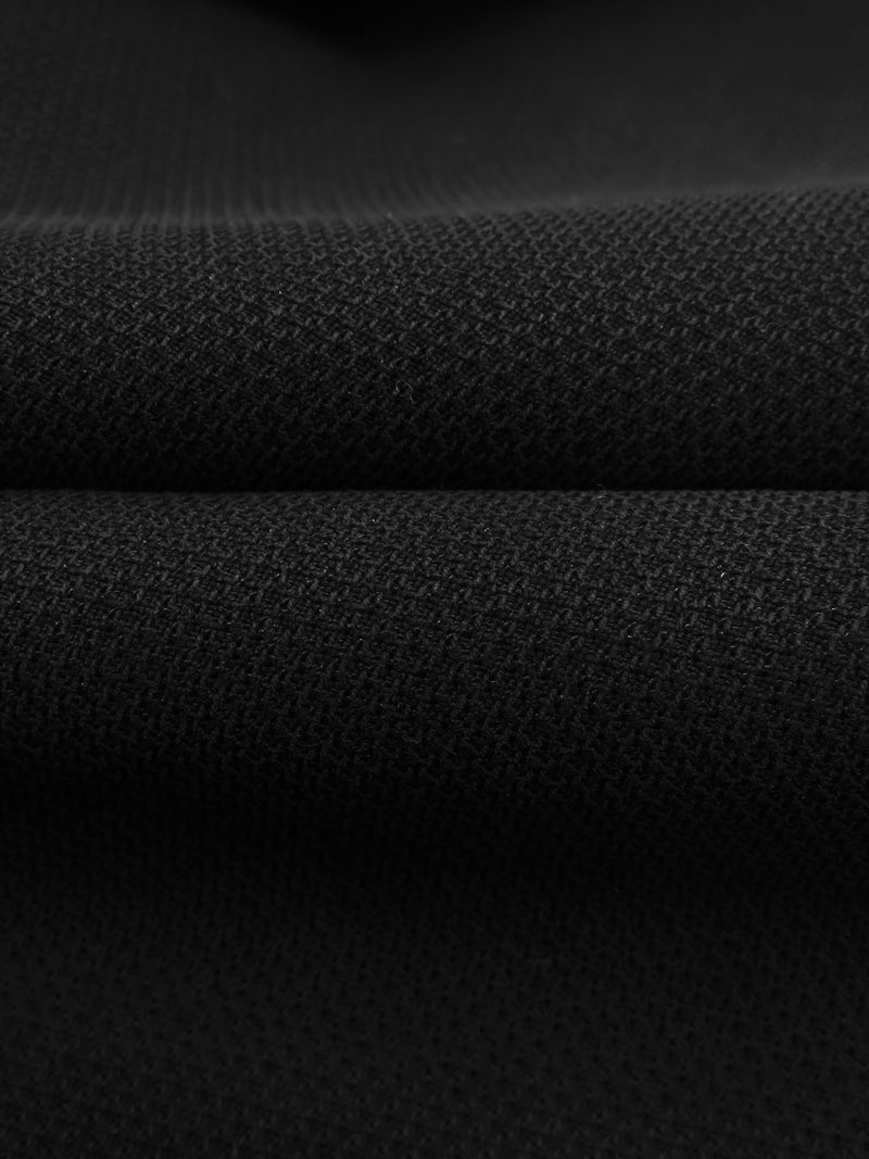 Dark Charcoal Gray Polyester/Rayon Peachskin-Like Crepe Woven 58W