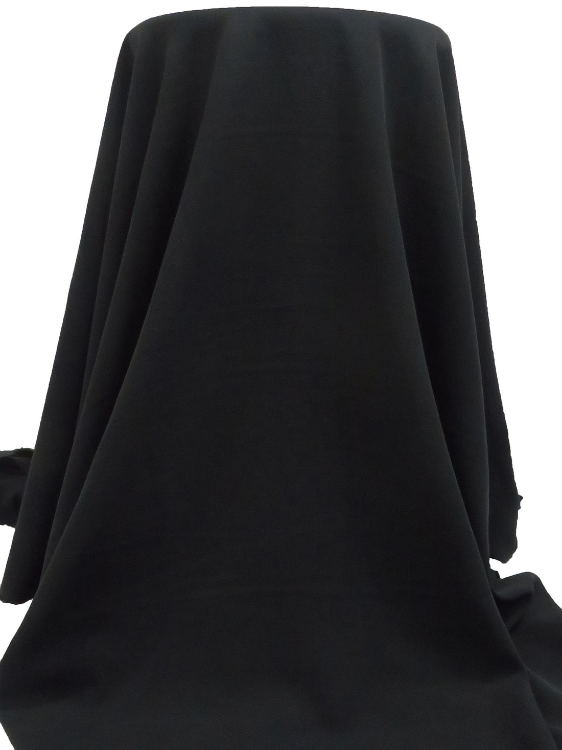 Dark Charcoal Gray Polyester/Rayon Peachskin-Like Crepe Woven 58W