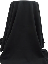 Dark Charcoal Gray Polyester/Rayon Peachskin-Like Crepe Woven 58W