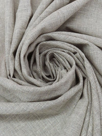 Oatmeal/Espresso Brown 100% Cotton Yarn-Dyed Shirting 42W