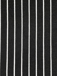 Black/Off-White 100% Rayon Vertical Stripe Satin-Faced Blouse Weight Woven - NY Designer - 58W