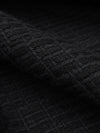 Black 100% Cotton Boucle Suiting - NY Designer - 48W