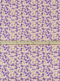 Lilac/Burlap/Cream/Multi 100% Cotton Floral Print Quilt-Weight Woven 42W