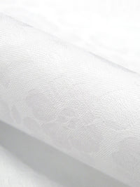 White 100% Cotton Rose Jacquard Weave Shirting - NY Designer - 50W