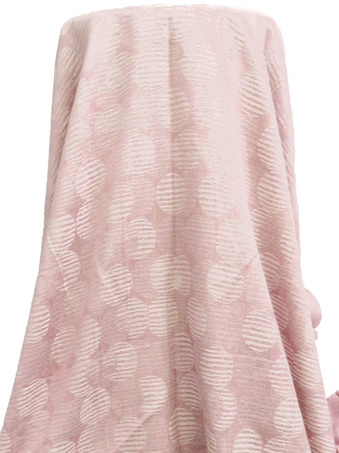 Pale Dusty Rose/Off-White 100% Cotton Scored Circles Weave Loire Valley Jacquard - Robert Kaufman - 44W