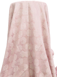 Pale Dusty Rose/Off-White 100% Cotton Scored Circles Weave Loire Valley Jacquard - Robert Kaufman - 44W