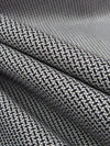 Pewter Gray/Black/White 100% Cotton Novelty Weave Shirting 44W