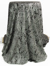 Dark Woodland Gray/Muted Espresso Brown/Silvery White Polyester/Lycra Ornate Paisley Burnout Velvet Knit 44W