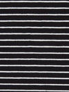 Black/White Rayon/Lycra Horizontal Stripe Jersey Knit - NY Designer - 62W