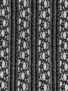Black 100% Polyester Stylized Vertical Lace Netting - Famous Dress Designer - 48W
