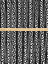 Black 100% Polyester Stylized Vertical Lace Netting - Famous Dress Designer - 48W