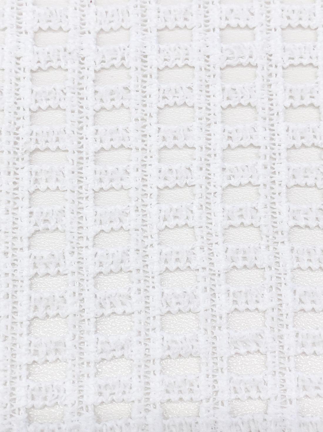 Cool White 100% Polyester Crochet-Look Lace - Famous Dress Designer - 46W