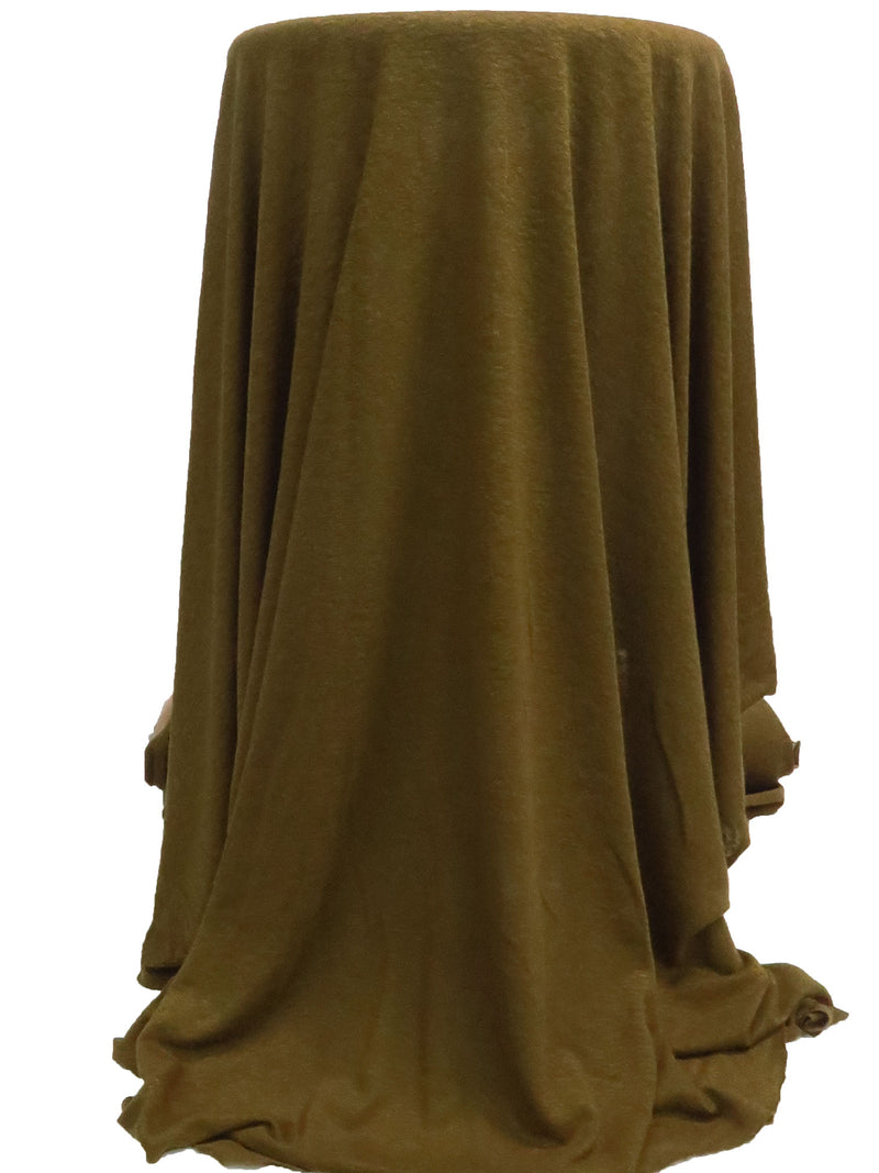 Field Drab Cotton/Polyester Slubbed Tissue Jersey Knit 44W