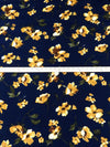 Midnight Blue/Goldenrod/Dark Moss/Multi 100% Rayon Floral Stem Print Challis 44W