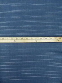 Queen Blue/White 100% Polyester Horizontal Broken Stripe Weave Drapey Twill Suiting 58W