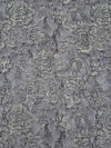 Black/Antique White 100% Polyester Floral Weave Lace Netting - Famous Dress Designer - 54W