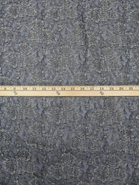 Black/Antique White 100% Polyester Floral Weave Lace Netting - Famous Dress Designer - 54W