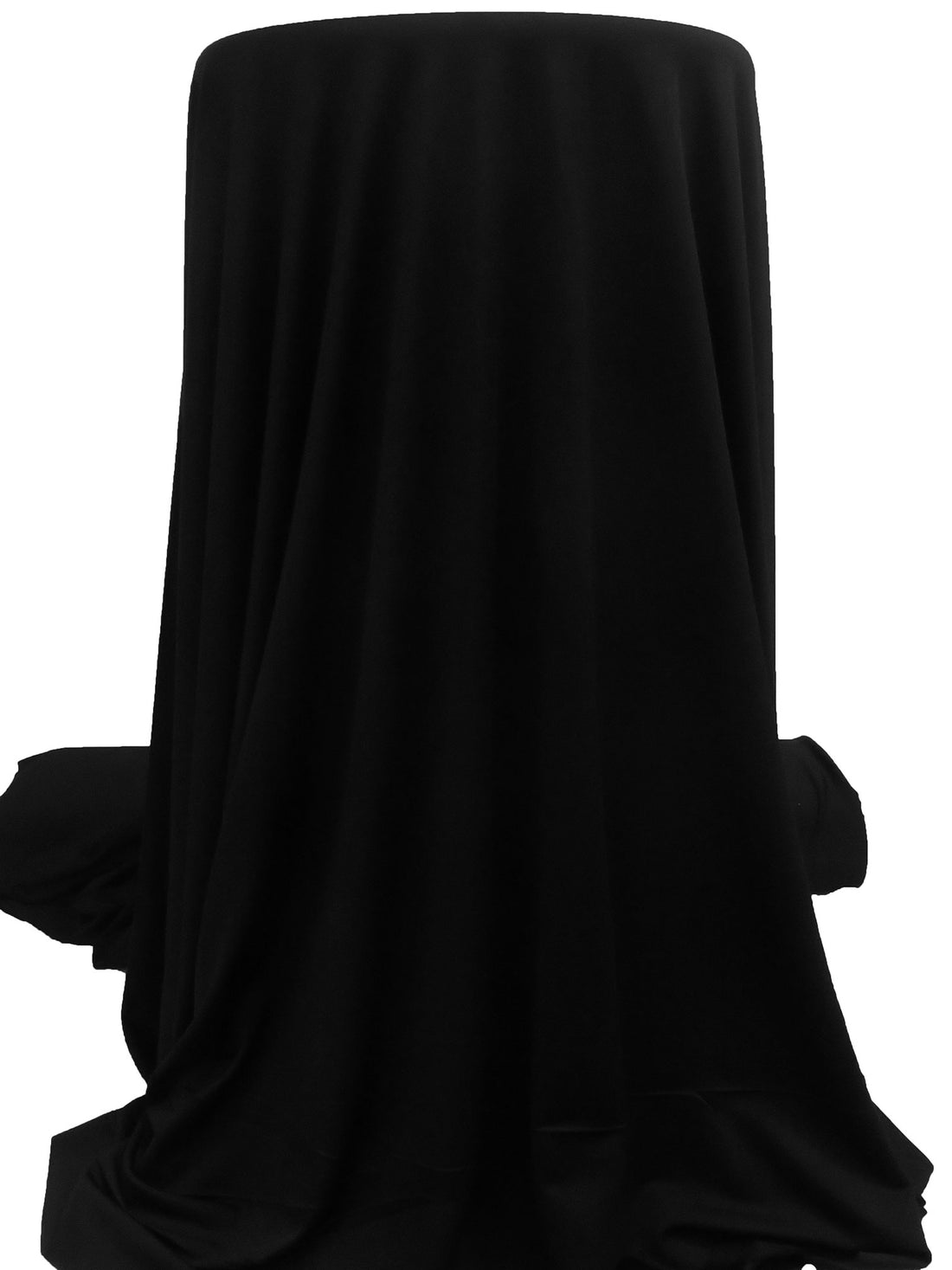 Black Polyester/Lycra Slinky Knit 54W