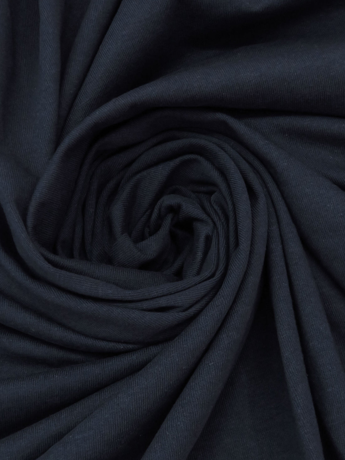 Dark Muted Navy Cotton/Polyester Jersey Knit 70W