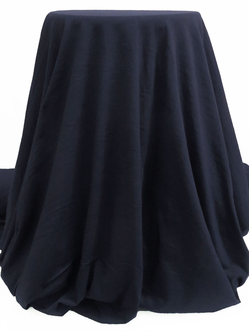 Dark Muted Navy Cotton/Polyester Jersey Knit 70W