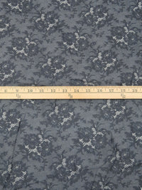 Black/Bone 100% Polyester Lace-Look Floral Print Chiffon - Famous Dress Designer - 56W