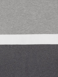 Gray Cloud/White/Charcoal Rayon/Lycra Horizontal Stripe Weave 3x6 Rib Knit 33W