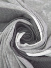 Gray Cloud/White/Charcoal Rayon/Lycra Horizontal Stripe Weave 3x6 Rib Knit 33W