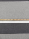 Gray Cloud/White/Charcoal Rayon/Lycra Horizontal Stripe Weave 3x6 Rib Knit 33W