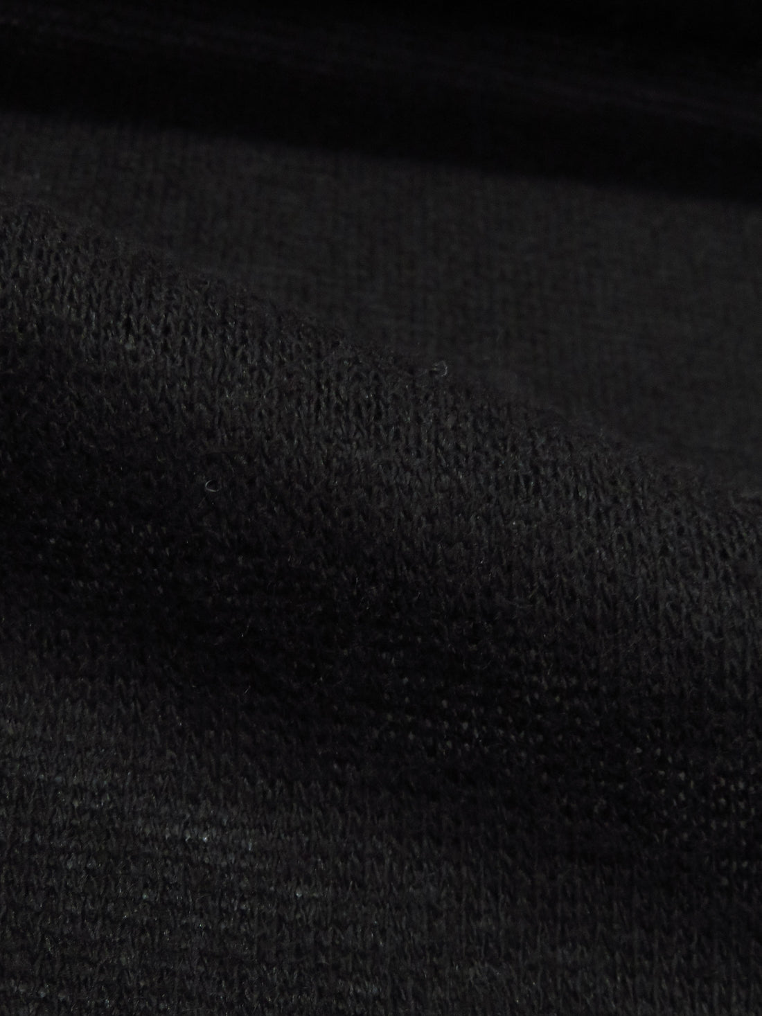 Crow Black Cotton/Polyester Sheer Sweater Knit 54W