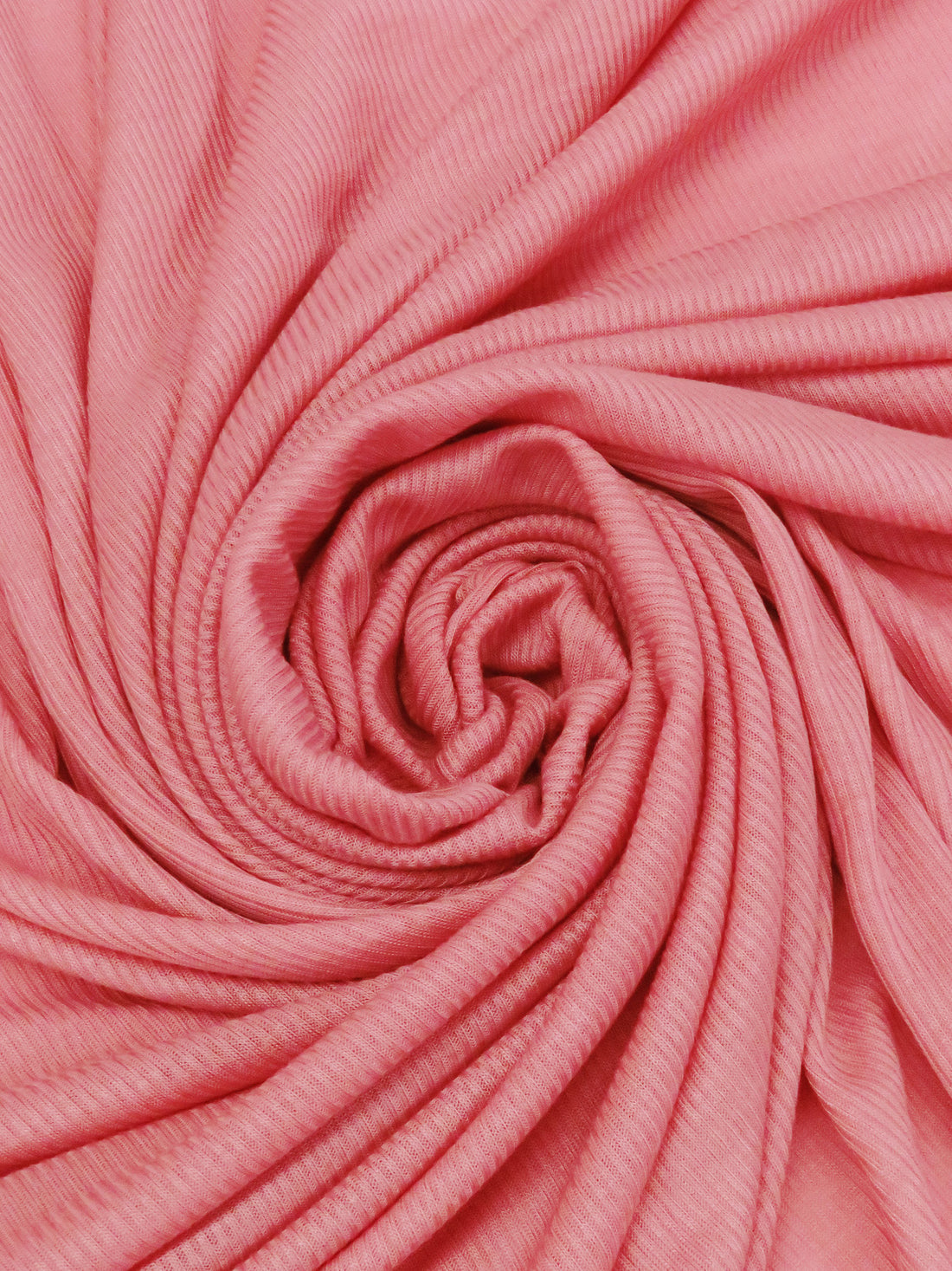 Salmon Pink Rayon/Lycra Sheer Rib Knit 60W