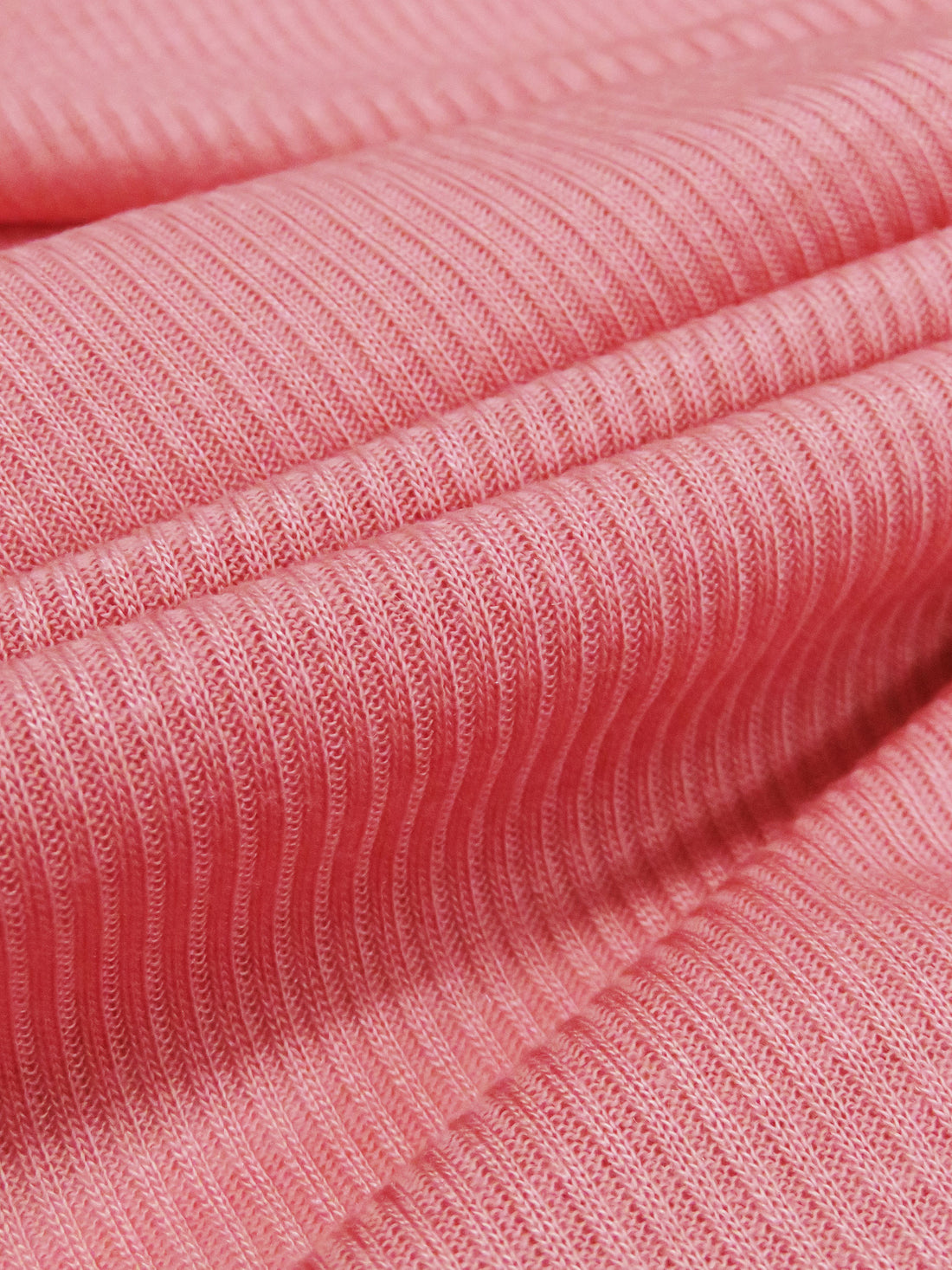 Salmon Pink Rayon/Lycra Sheer Rib Knit 60W