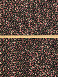 Black/Candy Pink/Dandelion/Multi Polyester/Lycra Ditsy Floral Print Double Brushed Rib Knit 58W