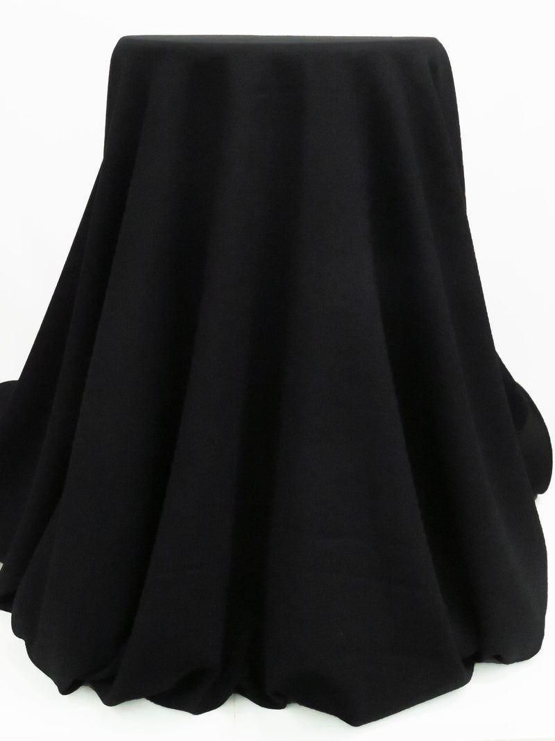 Cauldron Black Wool/Polyester Crepe Light Weight Suiting 58W