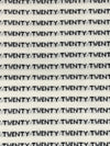 Antique Off-White/Black 100% Cotton "Twenty" Design Jacquard Jersey Knit 62W