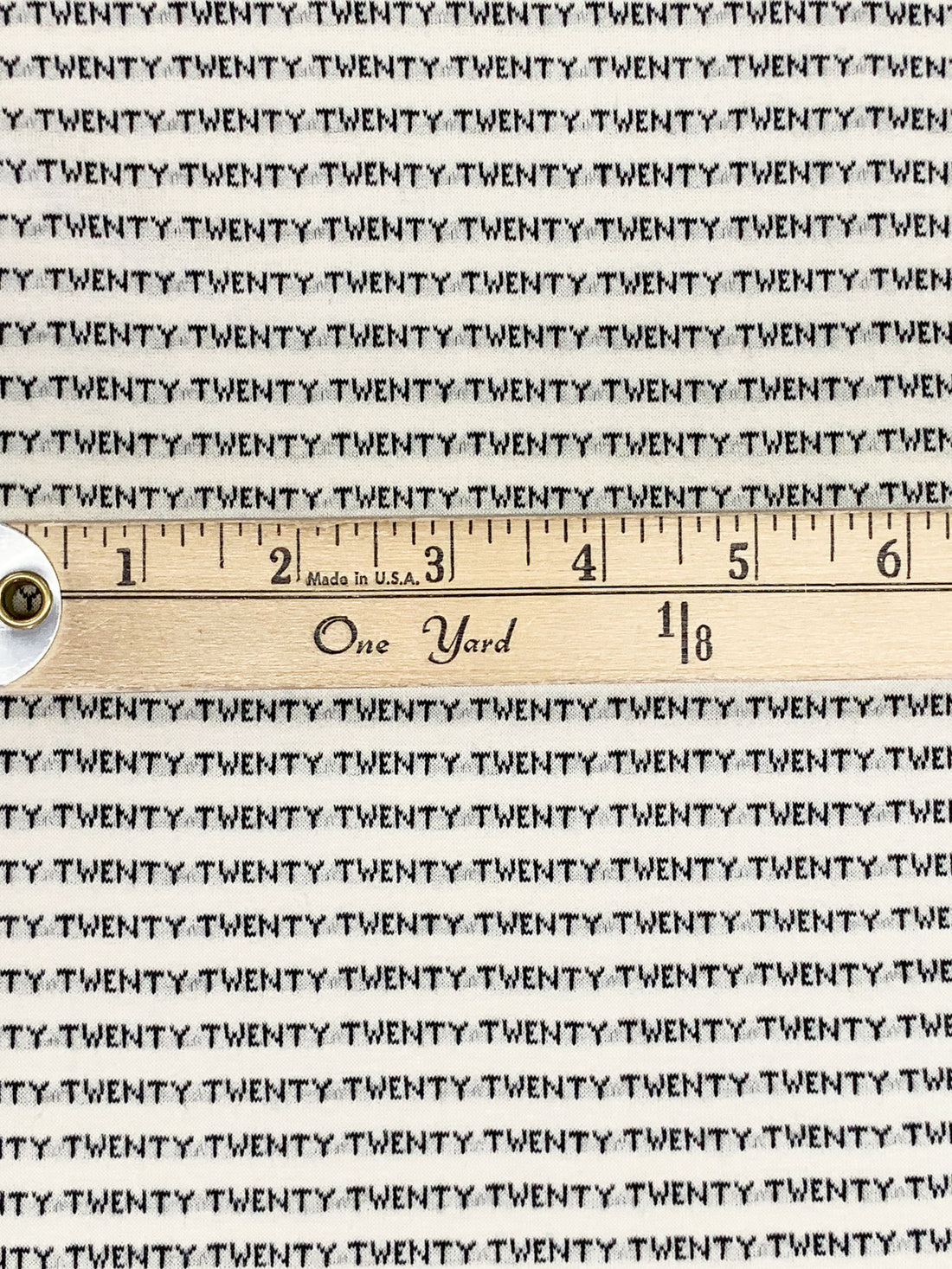 Antique Off-White/Black 100% Cotton "Twenty" Design Jacquard Jersey Knit 62W