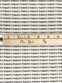 Antique Off-White/Black 100% Cotton "Twenty" Design Jacquard Jersey Knit 62W