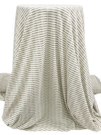 Antique Off-White/Black 100% Cotton "Twenty" Design Jacquard Jersey Knit 62W