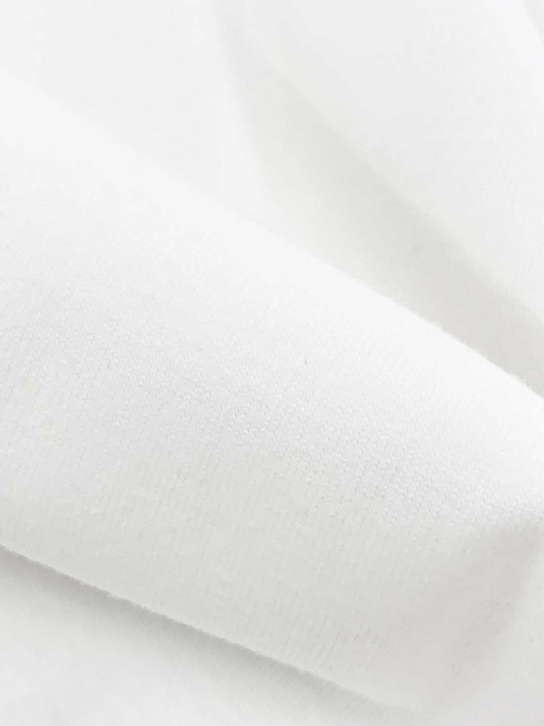 White 100% Cotton Fine Interlock Tubular Knit 30W