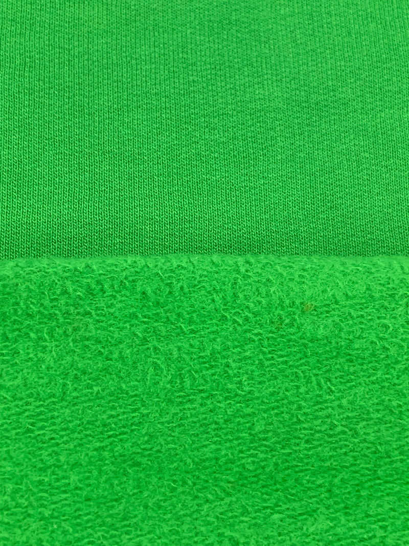 Lime Green Cotton/Polyester Sweatshirt Fleece 64W