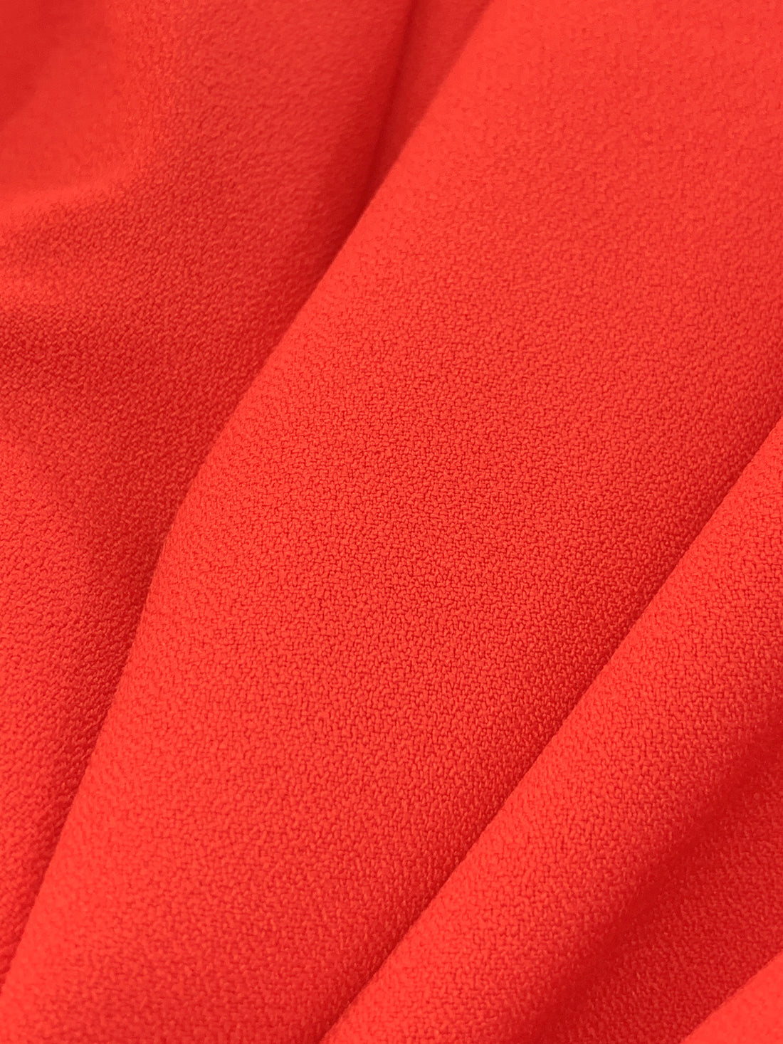 Vermilion Red 100% Polyester Crepe Blouse Weight Woven - Famous Dress Designer - 58W