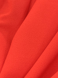 Vermilion Red 100% Polyester Crepe Blouse Weight Woven - Famous Dress Designer - 58W