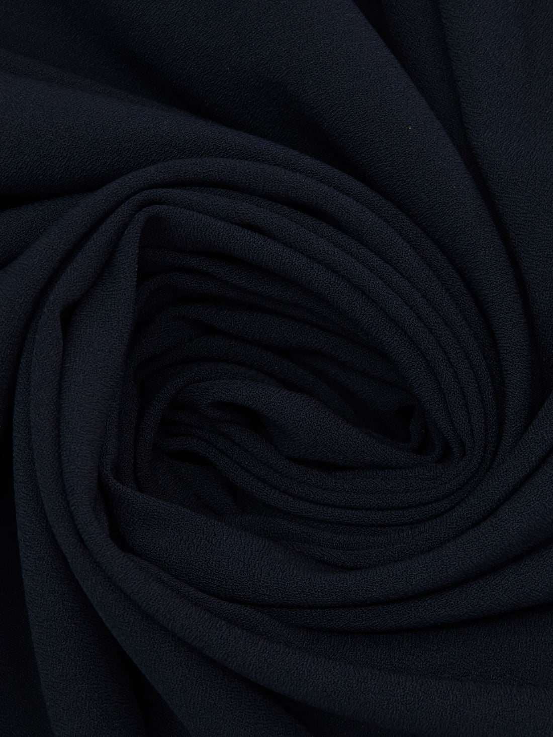 Midnight Navy 100% Polyester Crepe Blouse Weight Woven - Famous Dress Designer - 56W