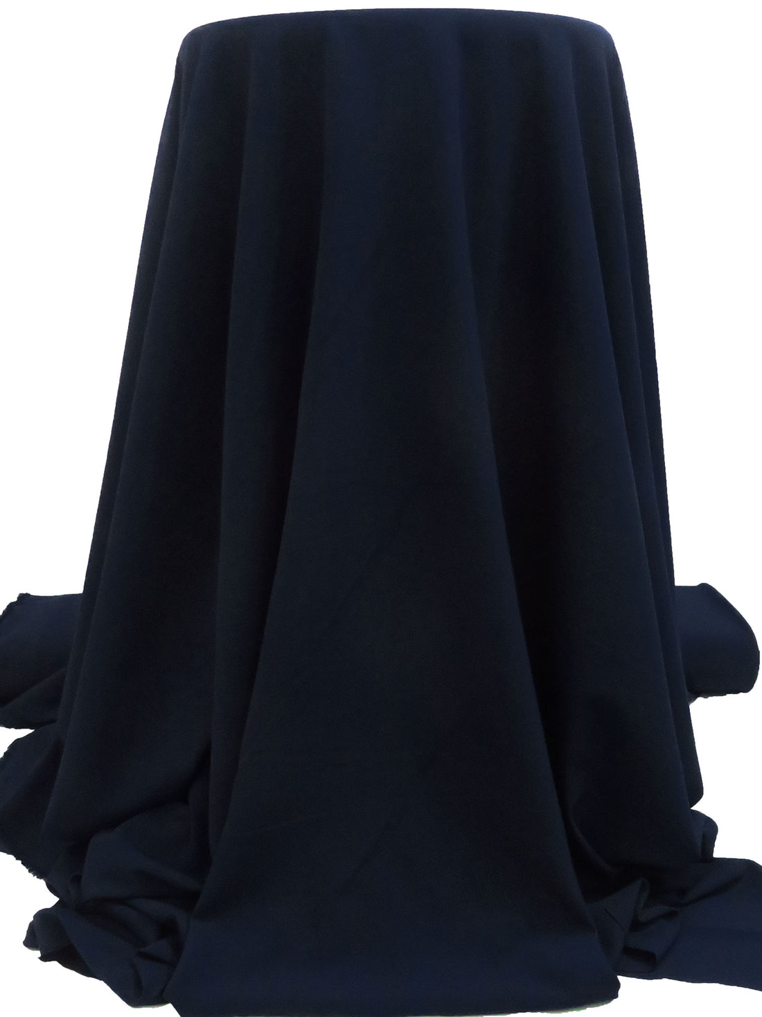 Midnight Navy 100% Polyester Crepe Blouse Weight Woven - Famous Dress Designer - 56W