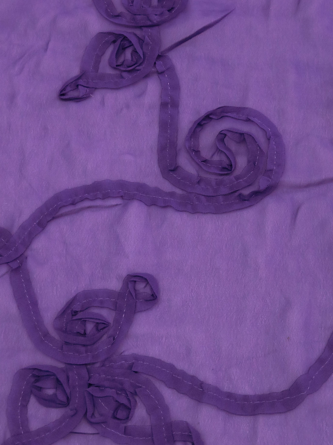 Purple Heart 100% Polyester Loopy Floral Design Chiffon 50W