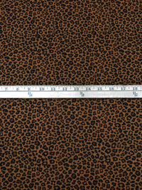 Russet/Medium Brown/Black Polyester/Lycra Small Animal Print Double Brushed Rib Knit 61W