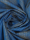 Dark Blue Yonder/Silver Foil/Black/True Blue 100% Cotton Tiny Floral Stripe Weave Jacquard Shirting 60W