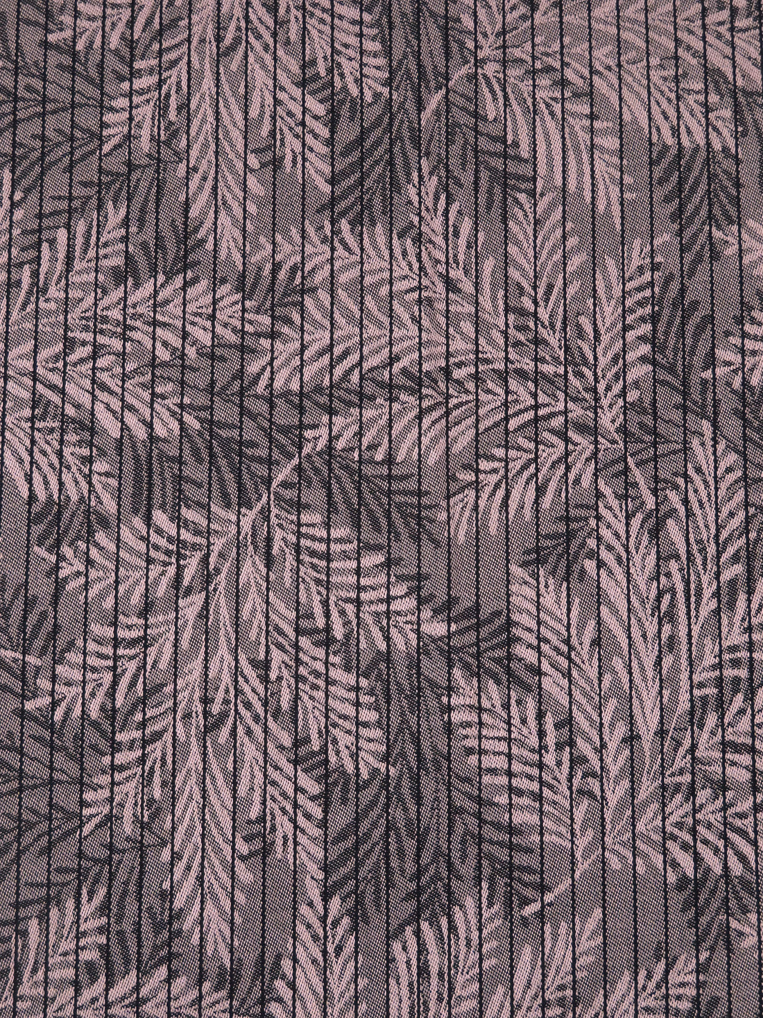 Lotion Pink/Black 100% Cotton Vertical Stripe On Leaf Branch Weave Jacquard Shirting 60W