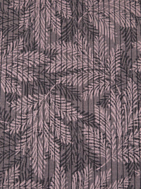 Lotion Pink/Black 100% Cotton Vertical Stripe On Leaf Branch Weave Jacquard Shirting 60W